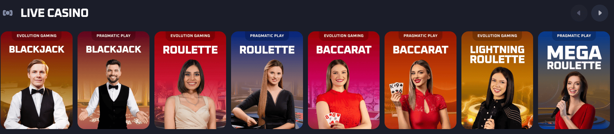 thrill casino live games